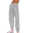 thumbnail image 1 of gakvbuo Baggy Sweatpants For Women With Pockets Drawstring Cuffed Ankle Pants Yoga Pants Leggings For Cycling Running Joggers Pants Workout Athletic Tapered Pants, 1 of 6