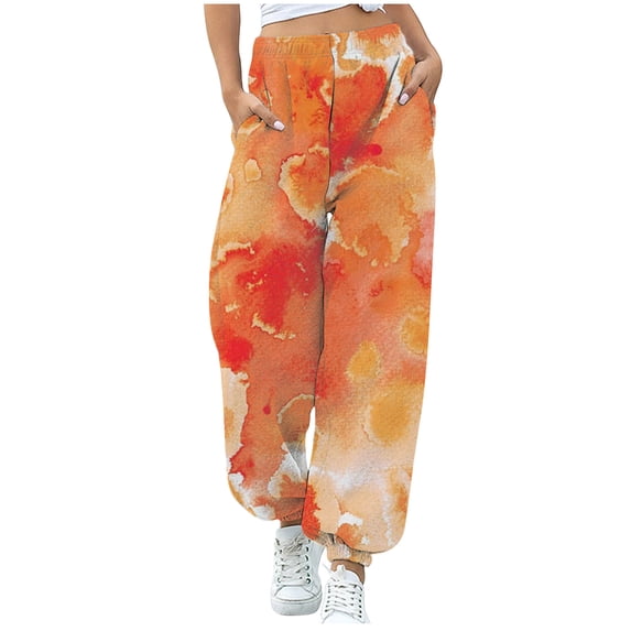 gakvbuo Cinch Bottom Baggy Sweatpants for Women High Waiste Workout Active Joggers Pants for Gym Sporty Athletic Fit cargo sweatpants for women baggy Lounge Trousers Long Leg Pants with Pockets