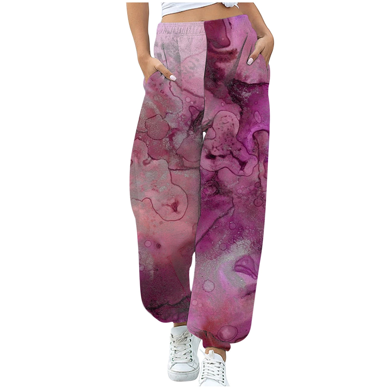 gakvbuo Cinch Bottom Baggy Sweatpants for Women High Waiste Workout