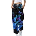 thumbnail image 1 of gakvbuo Cinch Bottom Baggy Sweatpants for Women High Waiste Workout Active Joggers Pants for Gym Sporty Athletic Fit cargo sweatpants for women baggy Lounge Trousers Long Leg Pants with Pockets, 1 of 3