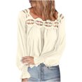 thumbnail image 1 of gakvbuo Fall Clothes For Women 2022 Trendy Business Casual Plus Size Tops For WomenWomens Fashion Solid Color Comfortable Loose T-Shirt Long Sleeves Blouse Casual Tops, 1 of 5