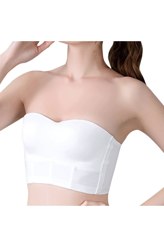 Plus Size Strapless Lift Bra for Woman Wirefree Bandeau Minimizer Bra Non-Slip Wirefree Anti-Slip Invisible Push Up Chest Paste Underwear