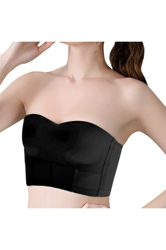 Plus Size Strapless Lift Bra for Woman Wirefree Bandeau Minimizer Bra Non-Slip Wirefree Anti-Slip Invisible Push Up Chest Paste Underwear