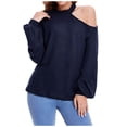thumbnail image 1 of gakvbuo Sweaters for Women Fall Fashion Pullover Sweatshirts Women Casual Long Sleeve Loose Solid Round Neck Medium And Long Tops Sweatshirts Women Blouse, 1 of 6