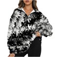 thumbnail image 1 of gakvbuo Clearance Items All 2022!Sweaters For Women Trendy Queen Oversized Half Zip Pullover Lapel Neck Long Sleeve Sweatshirt Quarter Zip Hoodie Sweater Teen Girls Fall Y2K Clothes, 1 of 6