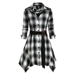 Elegant Plaid Printing Turndown Collar Tops Elegant Plaid Printing Turndown Collar Tops