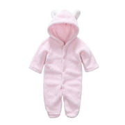 gakvbuo Clearance Items All 2022!Teddy Bear Onesie Baby Newborn Snowsuit Plush Cute Winter Coat Warm Hooded Footie Fleece Jumpsuit Rompers For Infant Girls Boys