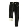 thumbnail image 1 of gakvbuo Fleece Lined Leggings For Women High Waist Winter Warm Pants Long Pants Thick Sherpa Lined Athletic Joggers Drawstring Fleece Lined Sweatpants With Pockets, 1 of 7