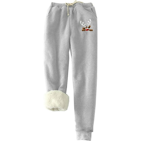 gakvbuo Fleece Lined Leggings For Women High Waist Winter Warm Pants Long Pants Thick Sherpa Lined Athletic Joggers Drawstring Fleece Lined Sweatpants With Pockets