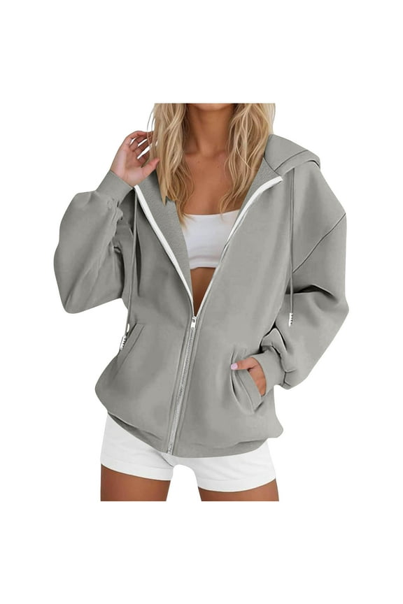Full Zip Hoodie Over Face for Womens Long Sleeve Zip Up Hoodie Coats Tunic Winter Hoodies Sweatshirts Coat Outwear Warm Jacket