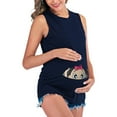 thumbnail image 1 of gakvbuo Funny Maternity Shirts For Pregnant Women Plus Size Maternity Tank Tops For Pregnancy Ladies Fashion Solid Color Print Sleeveless Pregnant Woman Casual Vest Clothe Top, 1 of 6