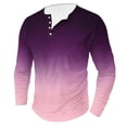 thumbnail image 1 of gakvbuo Henley Shirts For Men Long Sleeve Button Down Shirts Slim Fit Cotton Lightweight Basic Pullover T-Shirt Blouses, 1 of 5