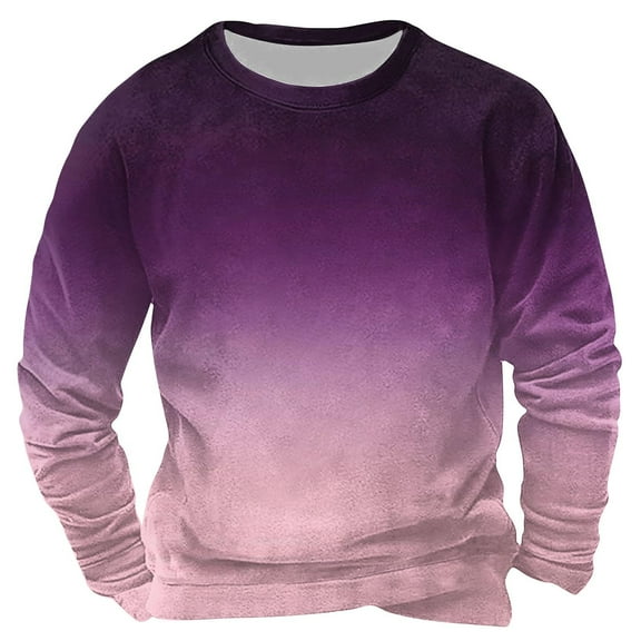 gakvbuo Pullover Sweatshirt For Men Long Sleeve Tops Round Neck Lightweight Basic Pullover T-Shirt Blouses