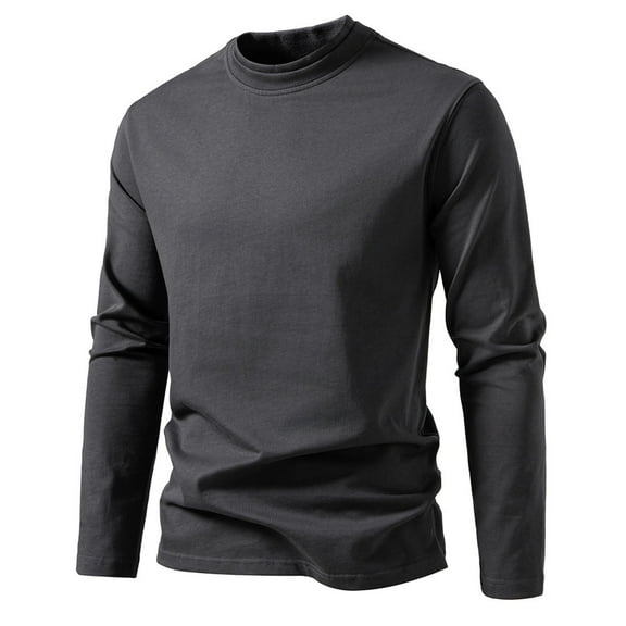 gakvbuo Henley Shirts For Men Long Sleeve Button Down Shirts Slim Fit Cotton Lightweight Basic Pullover T-Shirt Blouses