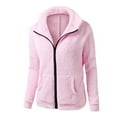thumbnail image 1 of gakvbuo Hoodies For Women Long Sleeve Lapel Jacket Zip Up Oversized Winter Warm Coat Sweatshirt Hoodies, 1 of 2