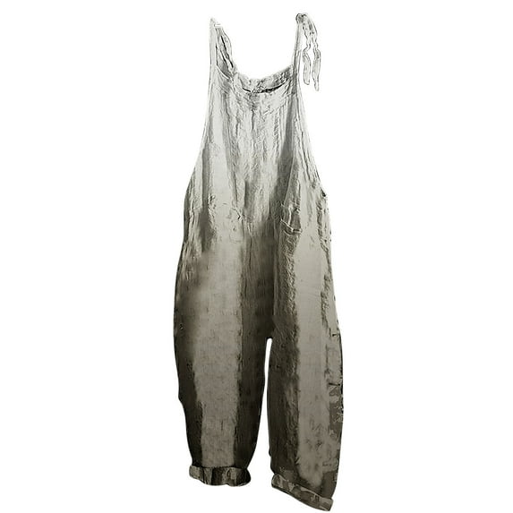 gakvbuo Jumpsuits For Women Summmer Dressy Wedding Women's Fashion Loose Gradual Lace Up Pants Wide Leg Pocket Jumpsuit