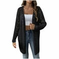 thumbnail image 1 of gakvbuo Long Cardigan Sweaters For Women Women Casual Hollow Out Solid Color Buttonless Jacket Cardigan Tops, 1 of 8