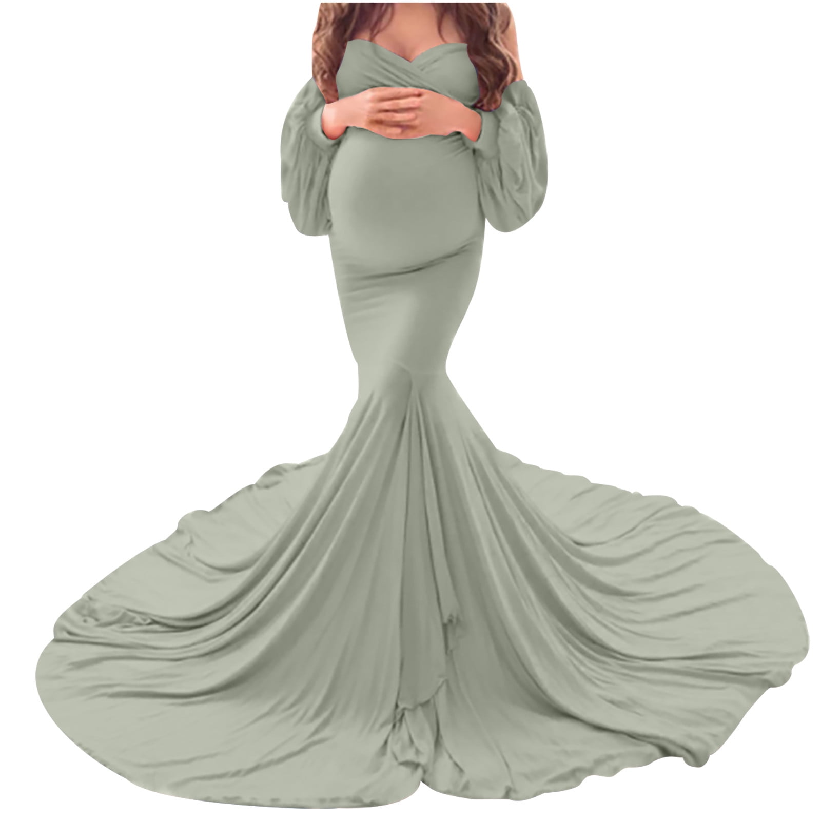 gakvbuo Maternity Dress For Women Plus Size Summer Baby Shower Pregnancy Dresses Photoshoot Clothing Pregnants Sexy Photography Props Off Shoulder Lo 624558b8 72b9 4ac8 9c71 3c818db9fdf9.c3da5de4d1b950c319f2fbd6f7ae105d