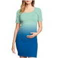 thumbnail image 1 of gakvbuo Maternity Dress For Photoshoot Womens Short Sleeve Breast-Feeding Maternity Nursing Dress Bodycon Pregnancy Scoop Neck Ruched Midi Fitted Dresses For Women 2225, 1 of 7