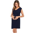 thumbnail image 1 of gakvbuo Maternity Dress For Women Plus Size Summer Baby Shower Pregnancy Dresses For Photoshoot Maternity Clothing Summer Solid Color Print Short Sleeve Pregnant Woman Clothe Breastfeeding Dress, 1 of 7