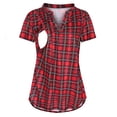 thumbnail image 1 of gakvbuo Maternity Shirts For Women Maternity Nursing Tops Short Sleeve Round Neck Breastfeeding Tunic Shirts, 1 of 5