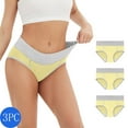 thumbnail image 1 of gakvbuo Panties For Women High Waist Full Coverage Briefs Soft Breathable Postpartum Panties Stretch Underpants Lifting And Buttocks Closing Triangular Underwear For Women(3Pack), 1 of 6