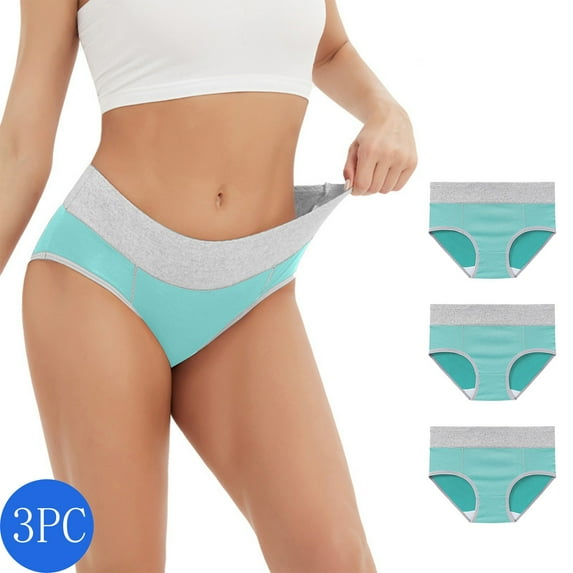 gakvbuo Panties For Women High Waist Full Coverage Briefs Soft Breathable Postpartum Panties Stretch Underpants Lifting And Buttocks Closing Triangular Underwear For Women(3Pack)