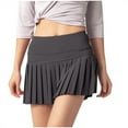 thumbnail image 1 of gakvbuo Pleated Skirts for women Tennis Skirt High Waist Golf Skirts with Pockets Elastic Waist Uniform Skirt Plus Size Workout Sports Running Athletic Skort Mini Lounge Summer Shorts Skirt, 1 of 5
