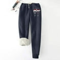 thumbnail image 1 of gakvbuo Plus Size Christmas Leggings For Women Winter Warm Sherpa Lined Athletic Sweatpant Joggers Fleece Pants High Waist Stretchy Thick Leggings Plush Warm Thermal Pants Drawstring With Pockets, 1 of 4