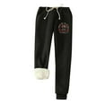 thumbnail image 1 of gakvbuo Plus Size Christmas Leggings For Women Winter Warm Sherpa Lined Athletic Sweatpant Joggers Fleece Pants High Waist Stretchy Thick Leggings Plush Warm Thermal Pants Drawstring With Pockets, 1 of 2