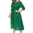 thumbnail image 1 of gakvbuo Plus Size Dresses For Curvy Women Wedding Guest Fall Dresses For Women 2023 Women's V-Neck Split Fork Small Tailing Long Dress Party Full Dress, 1 of 5