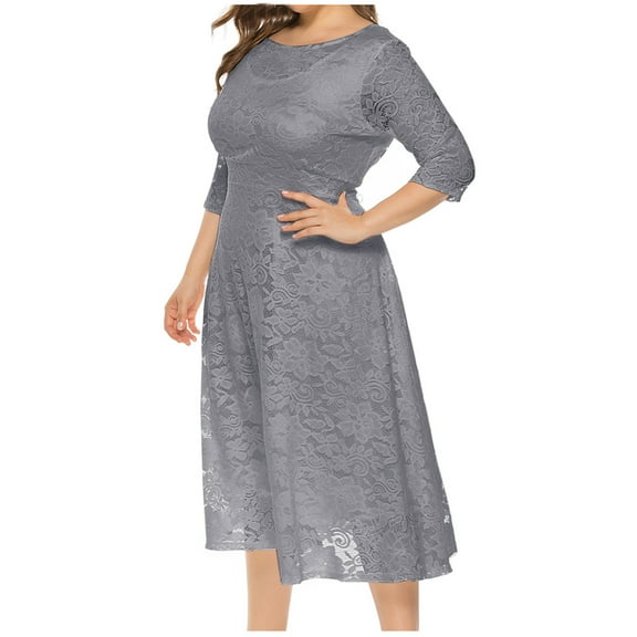 gakvbuo Plus Size Dresses For Curvy Women Wedding Guest Fall Dresses For Women 2023 Women's V-Neck Split Fork Small Tailing Long Dress Party Full Dress