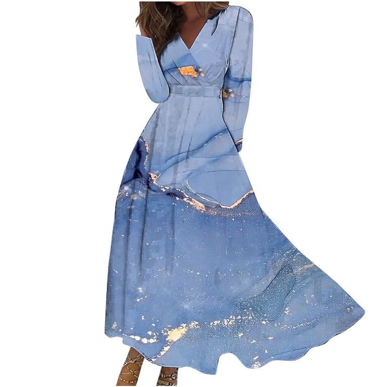 Gakvbuo Plus Size Maxi Dress For Women Long Sleeve V Neck Casual Boho Floral Print Ruffle Flowy Dress Fall Dresses For Women 2023 Gakvbuo Plus Size Maxi Dress For Women Long Sleeve V Neck Casual Boho Floral Print Ruffle Flowy Dress Fall Dresses For Women 2023