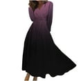 thumbnail image 1 of gakvbuo Plus Size Maxi Dress For Women Long Sleeve V Neck Casual Boho Floral Print Ruffle Flowy Dress Fall Dresses For Women 2023, 1 of 5
