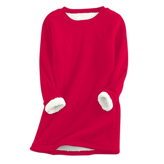 gakvbuo Plus Size Pullover Sweaters For Women Long Sleeve Sweatshirts Fall Tunic Tops Women's Casual O-Neck Long Sleeve Solid Ladies Sweatshirts Blouse Tops