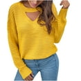 thumbnail image 1 of gakvbuo Plus Size Pullover Sweaters For Women Long Sleeve Sweatshirts Fall Tunic Tops Women's Casual Long Sleeve O-Neck Solid Ladies Knitted Sweater Tops, 1 of 8
