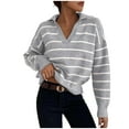 thumbnail image 1 of gakvbuo Plus Size Pullover Sweaters For Women Long Sleeve Sweatshirts Fall Tunic Tops Women's Casual Long Sleeved Printing Stand Collar Lattice Seater, 1 of 8