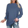thumbnail image 1 of gakvbuo Plus Size Pullover Sweaters For Women Long Sleeve Sweatshirts Fall Tunic Tops Women's Autumn Winter Solid Round-Neck Pullover Long Sleeve Tops, 1 of 9