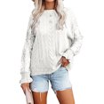 thumbnail image 1 of gakvbuo Plus Size Pullover Sweaters For Women Long Sleeve Sweatshirts Fall Tunic Tops Women's Casual Long Sleeve O-Neck Solid Ladies Knitted Sweater Tops, 1 of 8