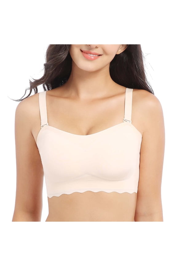 Plus Size Strapless Bra For Woman Bandeau Minimizer Non-Slip Oversized Chest Thin Tube Top Wrap Chest Invisible Chest Paste Underwear