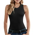 thumbnail image 1 of gakvbuo Plus Size Summer Tank Tops For Women 2023 Trendy Women's Casual Loose Solid Color Crewneck Sleeveless T-Shirt Vest Tanks Tops Blouse, 1 of 6