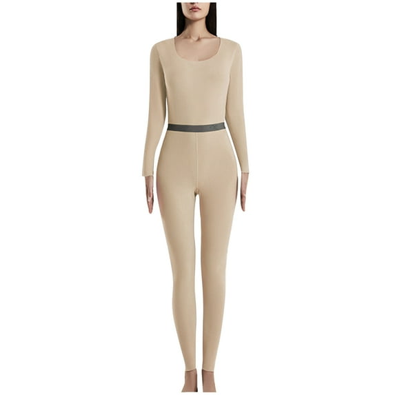 gakvbuo Plus Size Summer Tops For Women 2023 Trendy Women's Winter Thermal Underwear Woolen Thermal Suit Autumn Clothes Trousers Long Sleeved Round Neck Shirt/Shirt Suit