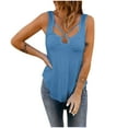 thumbnail image 1 of gakvbuo Plus Size Summer Tops For Women Tops Dressy Casual Tunic Tops To Wear With Leggings Women Casual Tanks Sleeveless Cross Solid Pullover Sling Vest Blouse Tops, 1 of 8