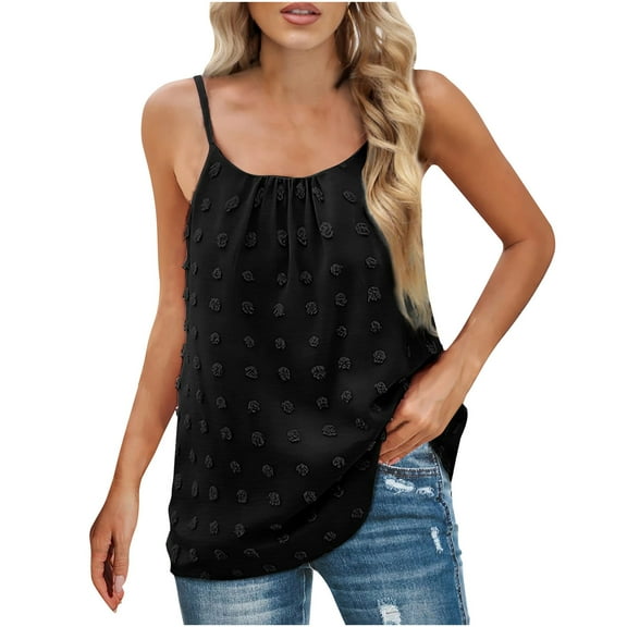 gakvbuo Plus Size Summer Tops For Women Tops Dressy Casual Tunic Tops To Wear With Leggings Women's Summer Casual Telescopic Suspenders Solid Color Tops Sling Vest