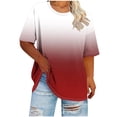 thumbnail image 1 of gakvbuo Plus Size Tops for Womens Plus Summer T-Shirt Short Sleeve Round Neck Tunic Tops Blouse Shirts Top, 1 of 7
