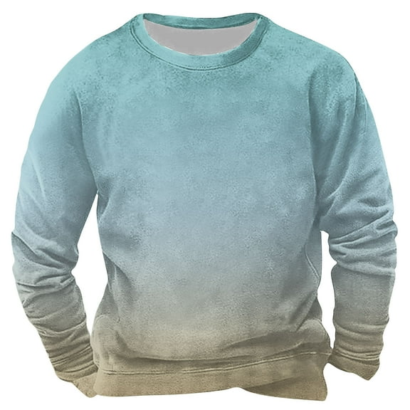 gakvbuo Pullover Sweatshirt For Men Long Sleeve Tops Round Neck Lightweight Basic Pullover T-Shirt Blouses