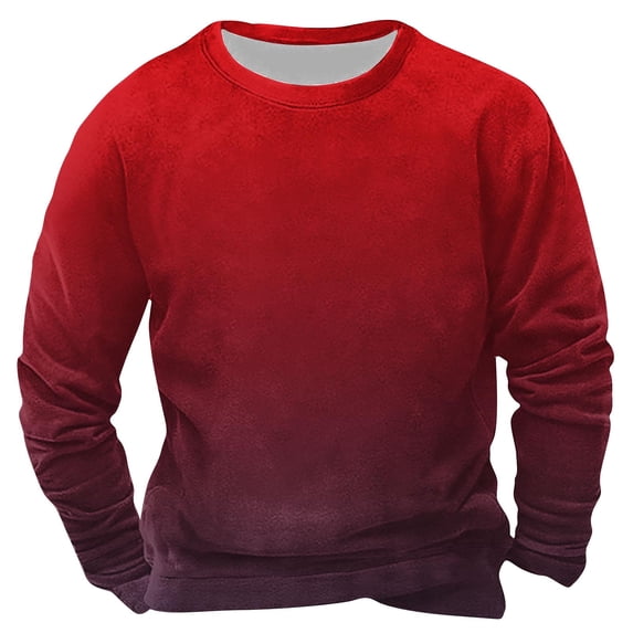 gakvbuo Pullover Sweatshirt For Men Long Sleeve Tops Round Neck Lightweight Basic Pullover T-Shirt Blouses