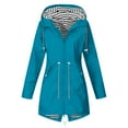 thumbnail image 1 of gakvbuo Rain Jackets For Women Waterproof Solid Long Sleeve Lightweight Plus Size Rain coat Zip Up Ski-Wear Outdoor Jackets Coat Hooded Sportswear Mountaineering Windbreaker Drawstring With Pocket, 1 of 6