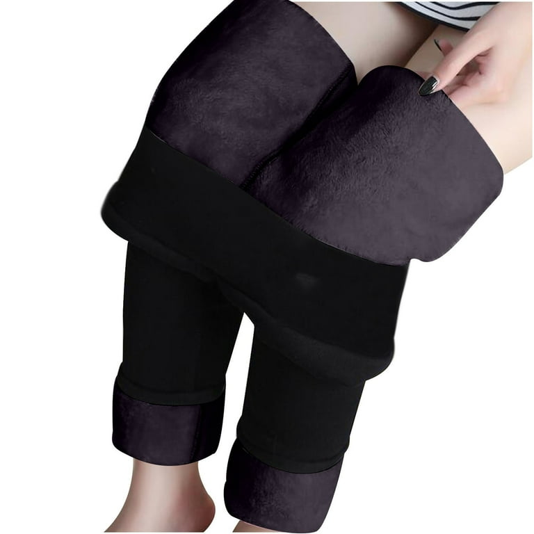 gakvbuo Sherpa Fleece Lined Leggings For Women Sweatpants Winter Warm  Thermal Pants High Waist Tights Stretchy Thick Cashmere Leggings Plush Warm  Thermal Pants 