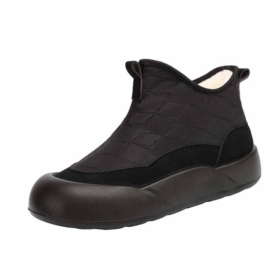 gakvbuo Snow Boots For Women Ankle Boots Women's Fashionable Casual Winter Fleece-Lined Warm Snow Boots Solid Color Round Toe Thick-Soled Flat Shoes